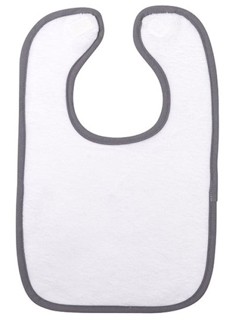 ARTG - Babiezz® ALL-Over Sublimation Baby Bib - White / Anthracite Grey