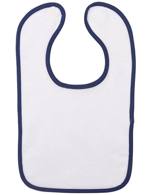 ARTG - Babiezz® ALL-Over Sublimation Baby Bib - White / French Navy