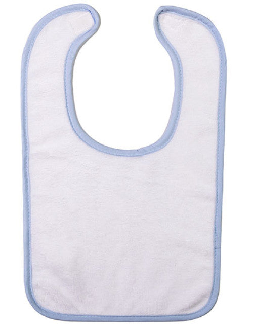 ARTG - Babiezz® ALL-Over Sublimation Baby Bib - White / Light Blue