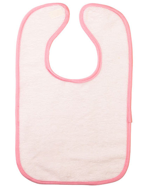 ARTG - Babiezz® ALL-Over Sublimation Baby Bib - White / Light Pink