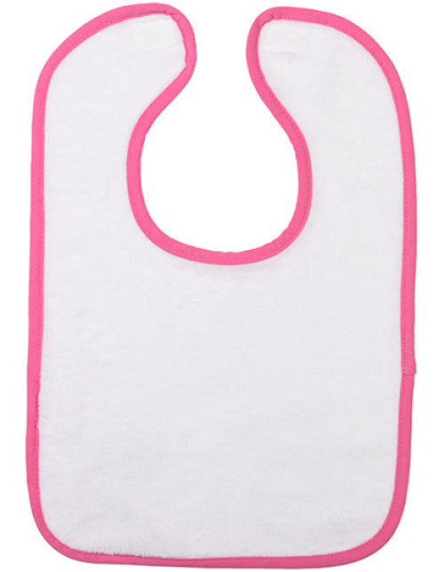 ARTG - Babiezz® ALL-Over Sublimation Baby Bib - White / Pink