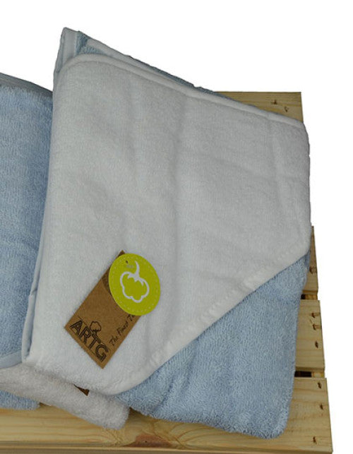 ARTG - Babiezz® Hooded Towel - Light Blue / White