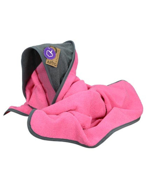 ARTG - Babiezz® Hooded Towel - Pink / Graphite