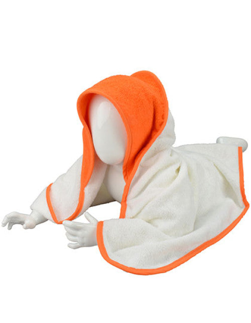 ARTG - Babiezz® Hooded Towel - White / Bright Orange