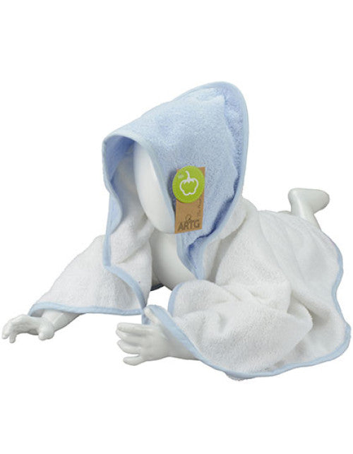 ARTG - Babiezz® Hooded Towel - White / Light Blue