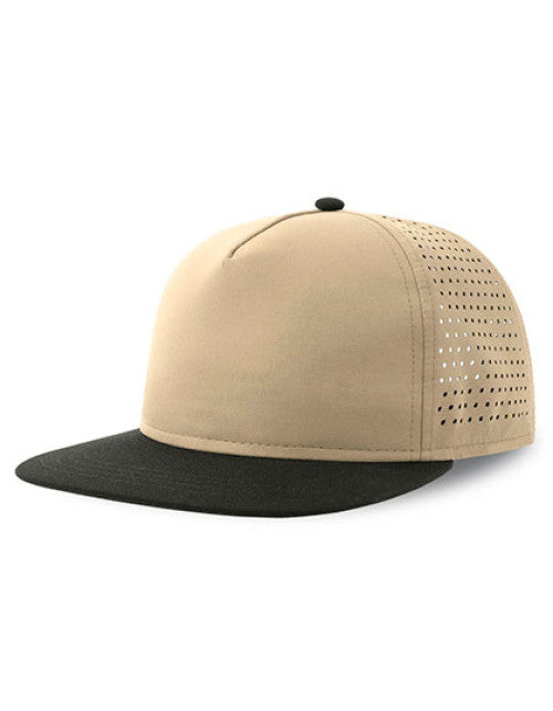 Atlantis Headwear - Bank Five Cap Recycled - Khaki / Black
