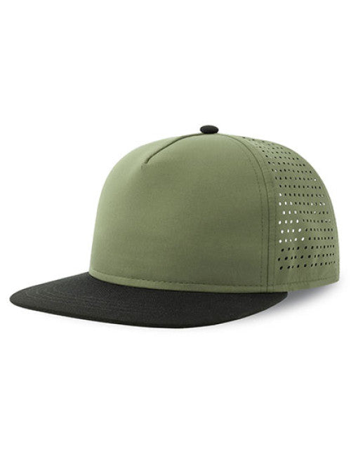 Atlantis Headwear - Bank Five Cap Recycled - Olive / Black