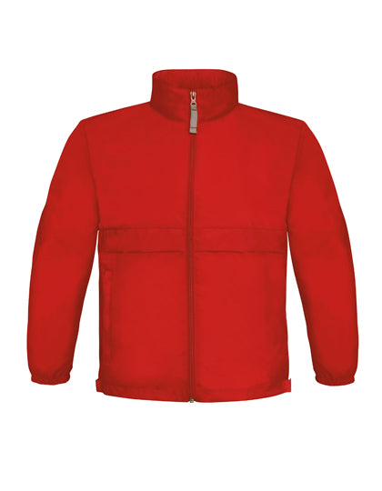 B&C - Sirocco Kinder Windbreaker Jas - Rood
