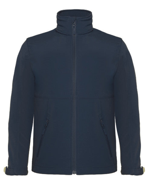 B&C COLLECTION - Kids´ Hooded Softshell Jacket - Navy