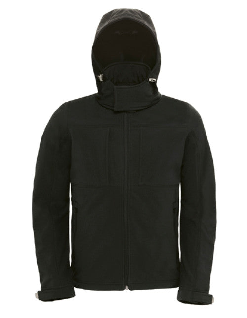 B&C COLLECTION - Men´s Hooded Softshell - Black