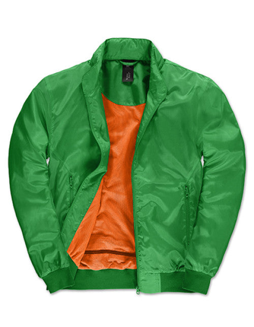 B&C COLLECTION - Men´s Jacket Trooper - Real Green / Neon Orange