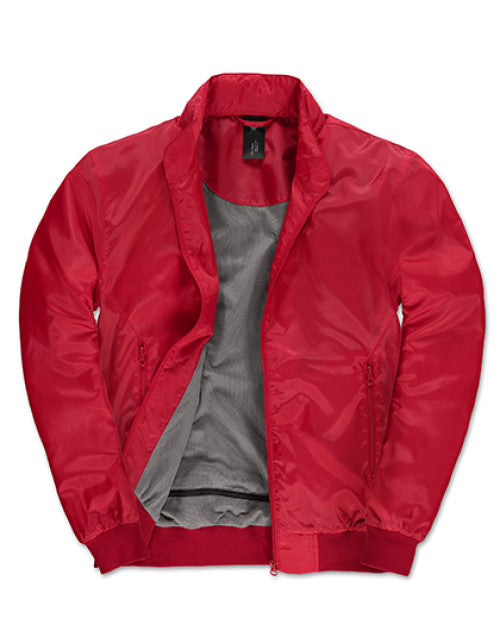 B&C COLLECTION - Men´s Jacket Trooper - Red / Warm Grey