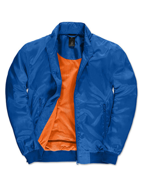 B&C COLLECTION - Men´s Jacket Trooper - Royal Blue / Neon Orange