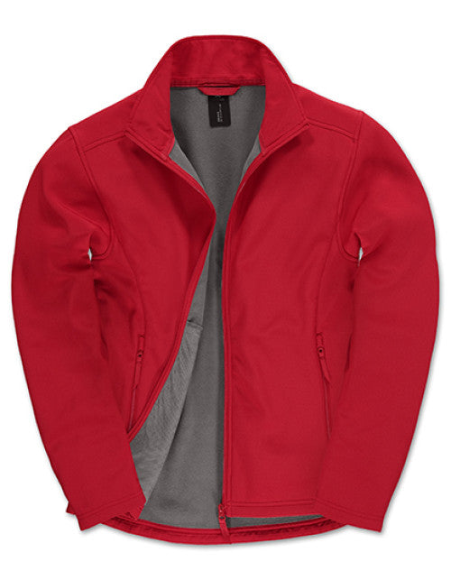 B&C COLLECTION - Men´s Jacket Softshell ID.701 - Red / Warm Grey