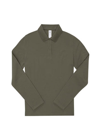 B&C BE INSPIRED - 180 My Dames Polo Lange Mouwen  - Camo Green