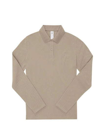 B&C BE INSPIRED - 180 My Dames Polo Lange Mouwen  - Mastic