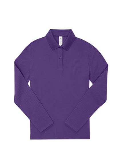 B&C BE INSPIRED - 180 My Dames Polo Lange Mouwen  - Meta Lilac