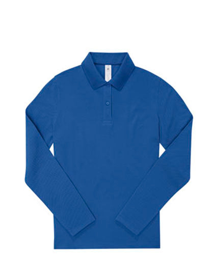 B&C BE INSPIRED - 180 My Dames Polo Lange Mouwen  - Royal Blue
