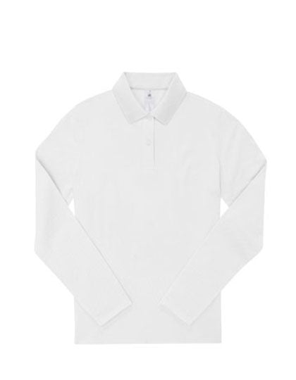 B&C BE INSPIRED - 180 My Dames Polo Lange Mouwen  - White