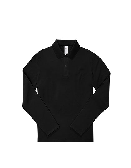B&C BE INSPIRED - 210 My Dames Polo Lange Mouwen - Black