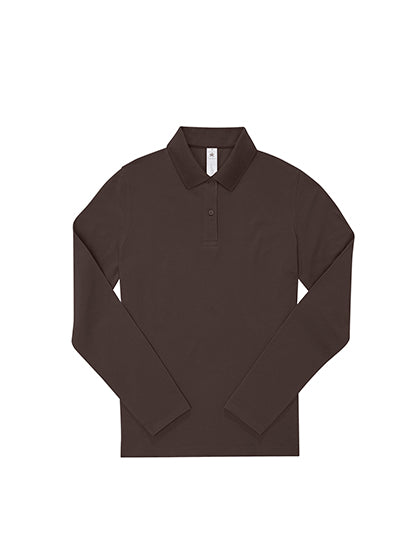 B&C BE INSPIRED - 210 My Dames Polo Lange Mouwen - Roasted Coffee