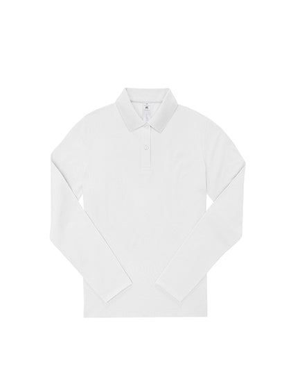 B&C BE INSPIRED - 210 My Dames Polo Lange Mouwen - White