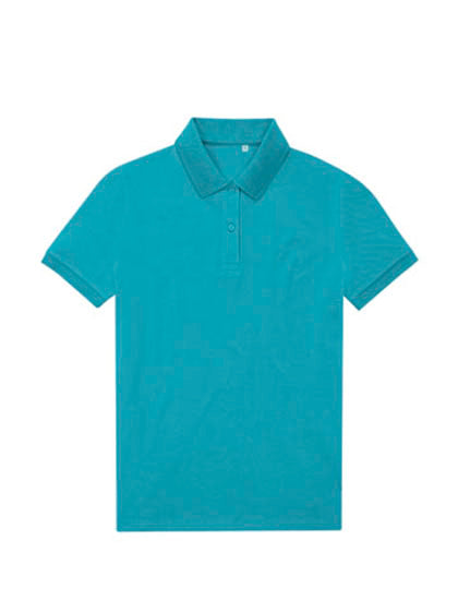 B&C BE INSPIRED - 65/35 Eco Dames Polo - Pop Turquoise