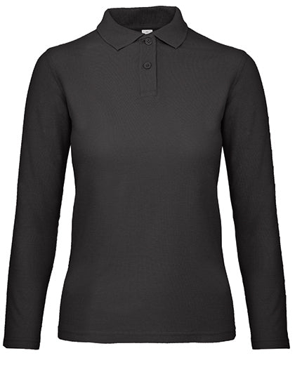 B&C - Longsleeve Dames Polo - Black