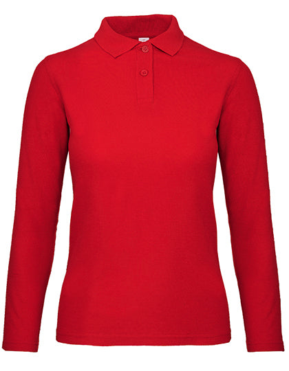 B&C - Longsleeve Dames Polo - Red