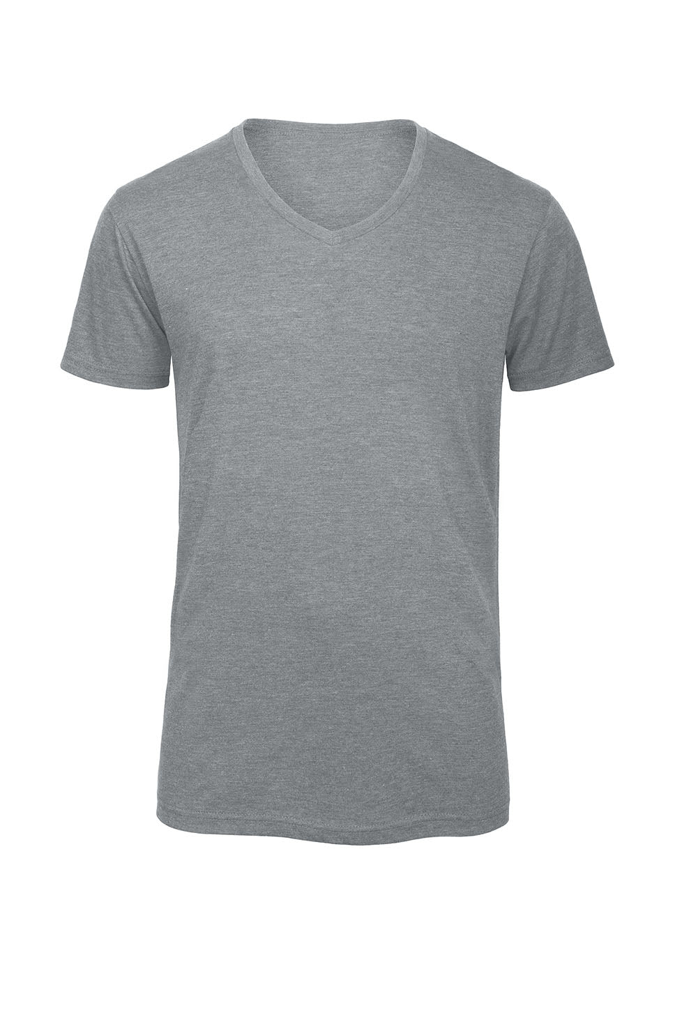 B&C BE INSPIRED - Men´s V-Neck Triblend T-Shirt - Heather Light Grey