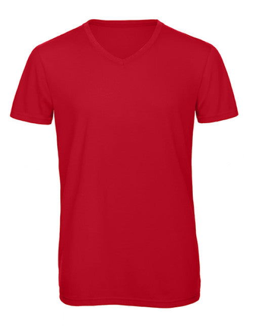 B&C BE INSPIRED - Men´s V-Neck Triblend T-Shirt - Red