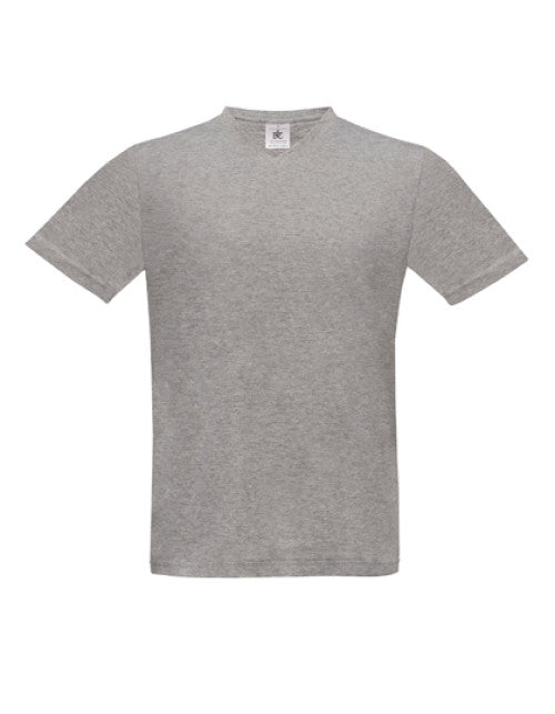 B&C BE INSPIRED - T-Shirt Exact V-Neck - Sport Grey (Heather)