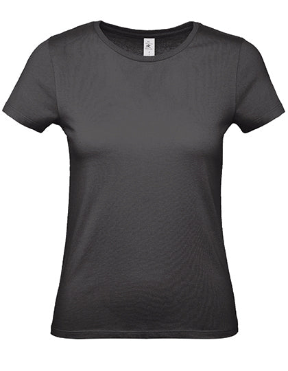 B&C - Dames E150 T-Shirt - Black Pure