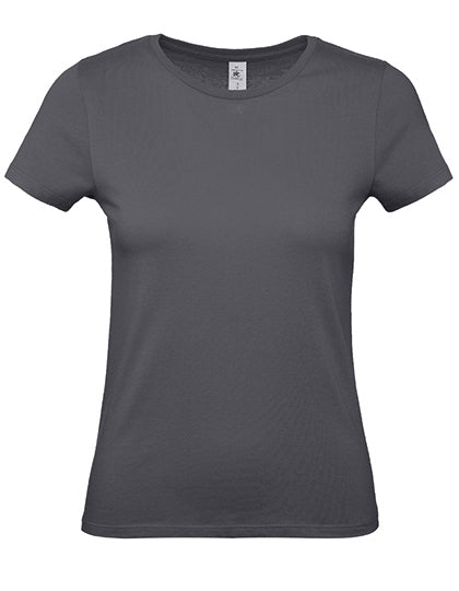 B&C - Dames E150 T-Shirt - Dark Grey (Effen)