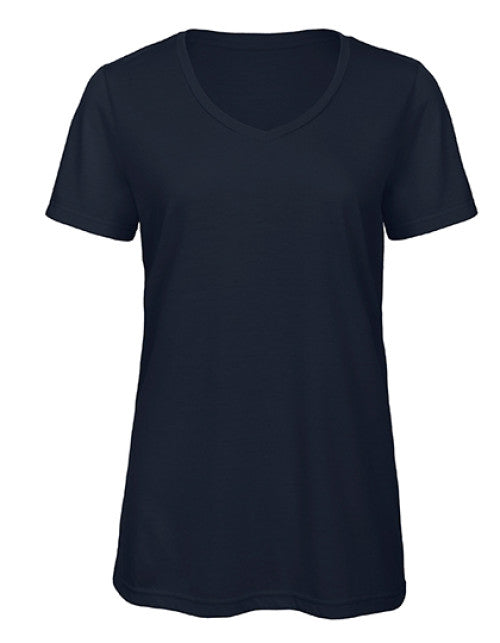 B&C BE INSPIRED - Women´s V-Neck Triblend T-Shirt - Navy