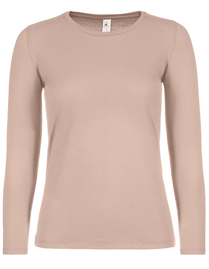 B&C BE INSPIRED - Women´s T-Shirt #E150 Long Sleeve - Millennial Pink XL (uitverkoop)
