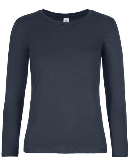 B&C - Lange Mouwen E190 Dames T-Shirt - Navy