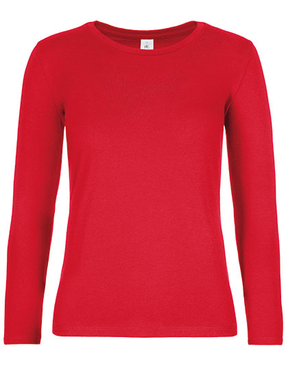 B&C - Lange Mouwen E190 Dames T-Shirt - Red