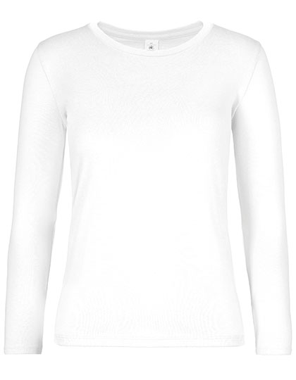 B&C - Lange Mouwen E190 Dames T-Shirt - White