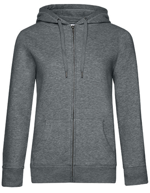 B&C BE INSPIRED - QUEEN Zipped Hood Jacket_° - Heather Mid Grey