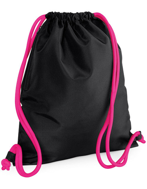 BagBase - Icon Gymsac - Black / Fuchsia