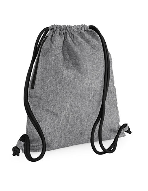 BagBase - Icon Gymsac - Grey Marl / Black