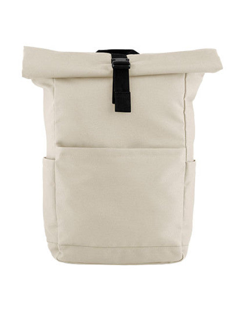 BagBase - Premium Recycled Roll Top Backpack - Natural Stone