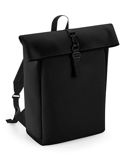 BagBase - Matte PU Roll-Top Backpack