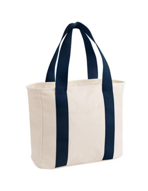BagBase - Edit canvas tote - Natural / Navy