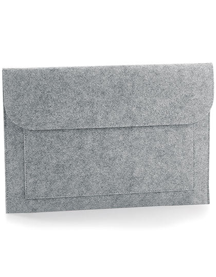 BagBase - Felt Laptop / Document Slip - Grey Melange 41,5 x 28 cm (uitverkoop)