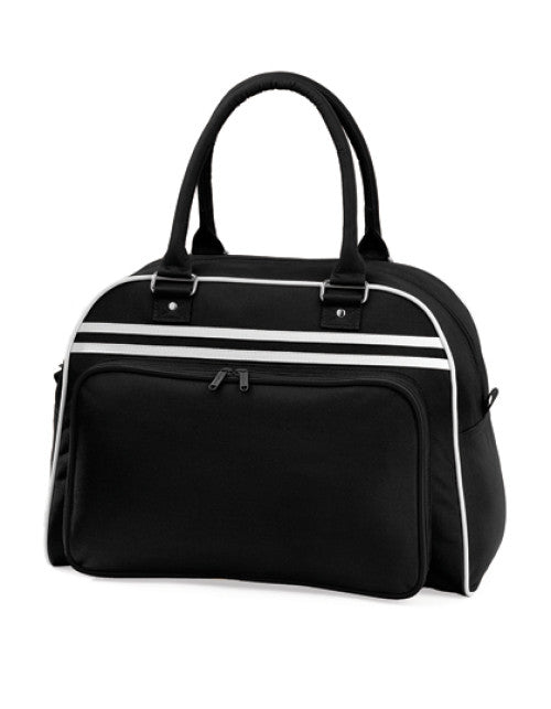 BagBase - Retro Bowling Bag - Black / White