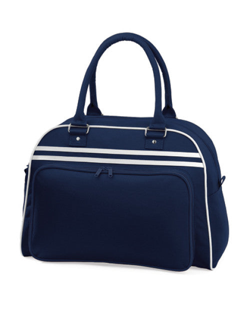 BagBase - Retro Bowling Bag - French Navy / White