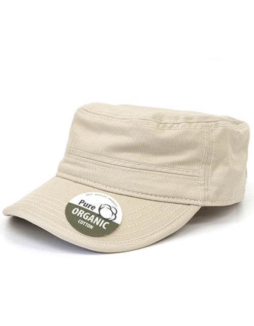 Brain Waves - Organic Cotton Army Cap Washed - Sand
