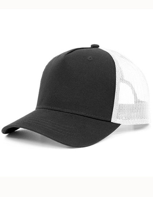 Brain Waves - 5-Panel Trucker Cap Recycled - Black / White